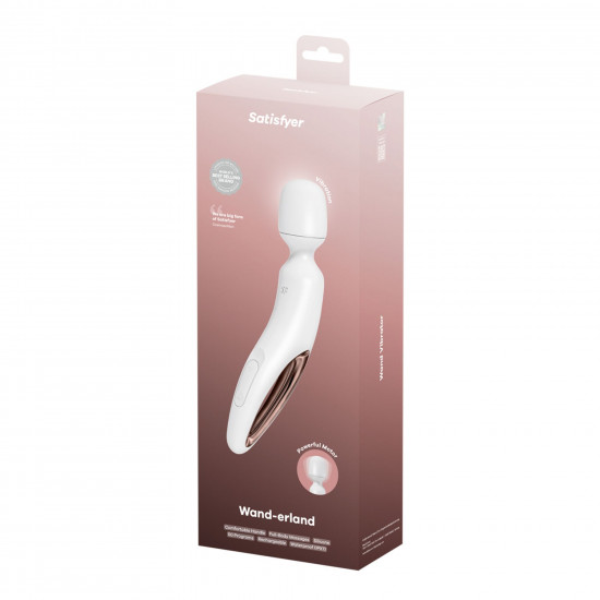 Вібромасажер Satisfyer Wand-erland (White/Rosegold) (м'ята упаковка!!!)
