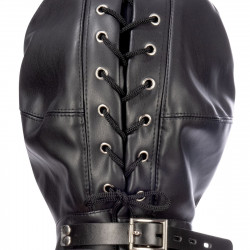 Капюшон для БДСМ зі знімною маскою Fetish Tentation BDSM hood in leatherette with removable mask
