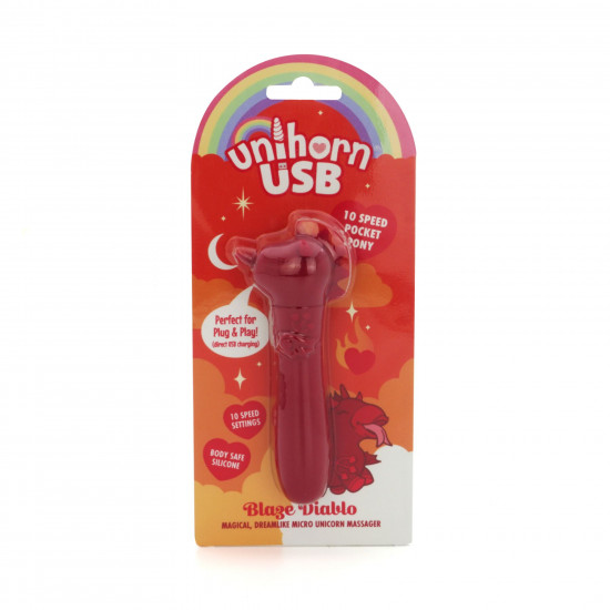Вібратор-єдиноріжка Unihorn USB Bullet - Blaze Diablo, віброкуля, USB-зарядка