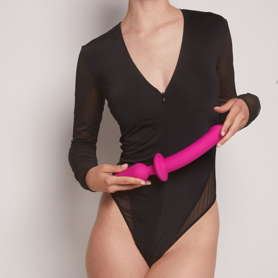 Анальная пробка с дилдо Strap-On-Me SWITCH PLUG-IN SEMI-REALISTIC DILDO FUCHSIA - L (мятая упаковка)