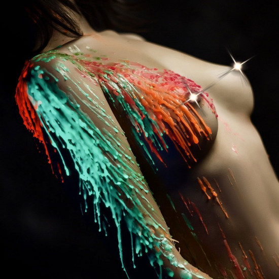 Зеленая свеча восковая Art of Sex size M 15 см низкотемпературная, люминесцентная