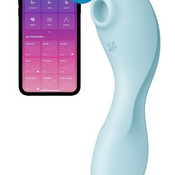 Вакуумний смарт-стимулятор із вібрацією Satisfyer Curvy Trinity 5 (Blue)  (м'ята упаковка!!!)