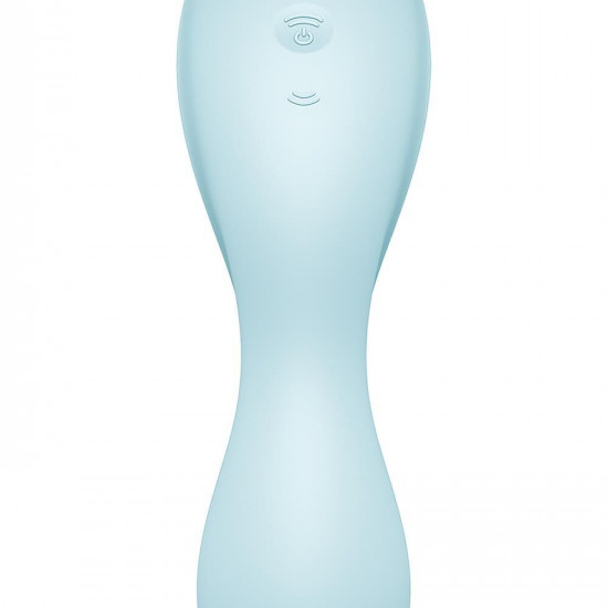 Вакуумний смарт-стимулятор із вібрацією Satisfyer Curvy Trinity 5 (Blue)  (м'ята упаковка!!!)