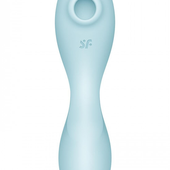 Вакуумний смарт-стимулятор із вібрацією Satisfyer Curvy Trinity 5 (Blue)  (м'ята упаковка!!!)