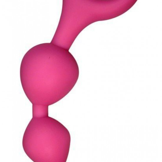 Анальные шарики Alive Triball Pink, силикон, макс. диаметр 2см