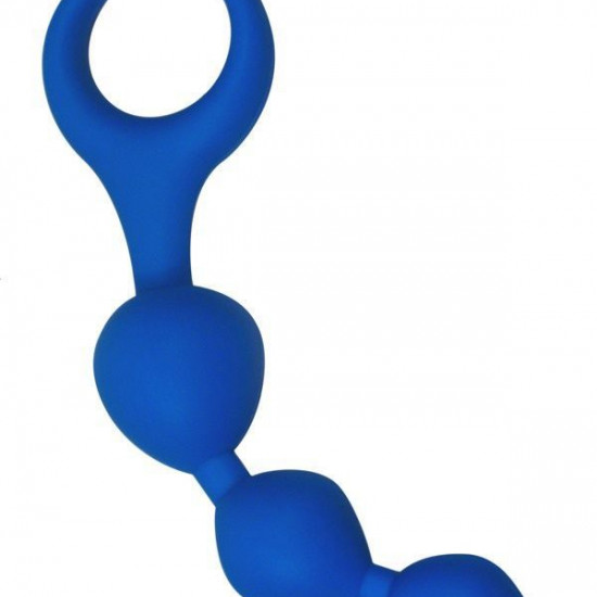 Анальные шарики Alive Triball Blue, силикон, макс. диаметр 2см