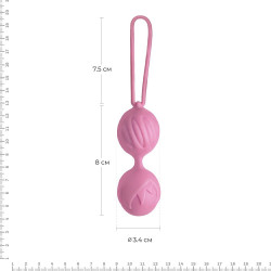 Вагінальні кульки Adrien Lastic Geisha Lastic Balls Mini Pink (S), діаметр 3,4 см, маса 85 г