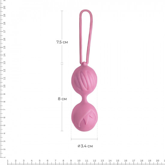 Вагинальные шарики Adrien Lastic Geisha Lastic Balls Mini Pink (S), диаметр 3,4 см, масса 85 г