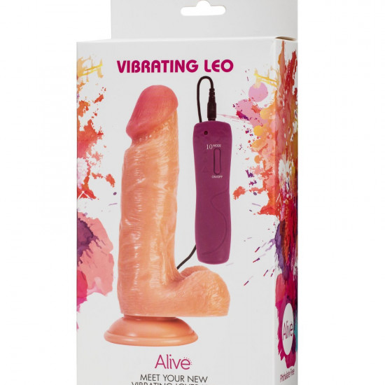 Фаллоимитатор Alive Leo с вибрацией, ПВХ, диаметр 3,8см