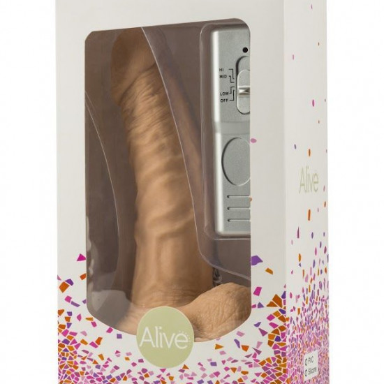 Фаллоимитатор с вибрацией Alive Dr.No, ПВХ, диаметр 4,6 см