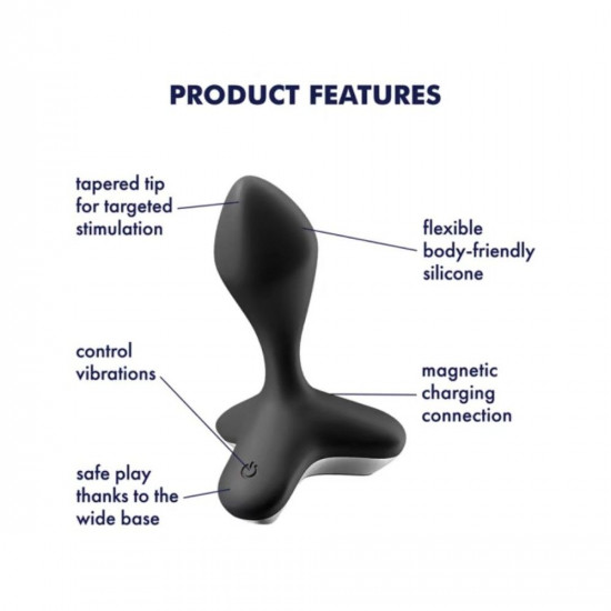 Анальная пробка с вибрацией Satisfyer Game Changer Black