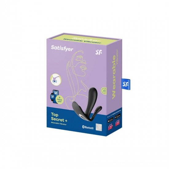 Двойной смарт-вибратор в трусики Satisfyer Top Secret+ Black