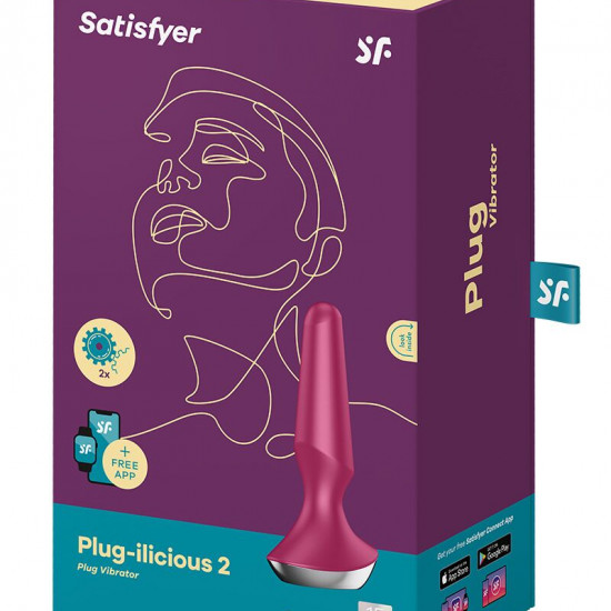 Анальная смарт-вибропробка Satisfyer Plug-ilicious 2 Berry