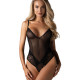 Тедди с доступом Obsessive Blomentis crotchless teddy, XL/2XL, прозрачное, открытая спина, низ-стринги