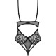 Тедди с доступом Obsessive Blomentis crotchless teddy, XL/2XL, прозрачное, открытая спина, низ-стринги