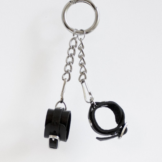 Брелок Наручники с пряжкой Черный