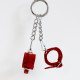 Брелок Наручники с пряжкой Красный
