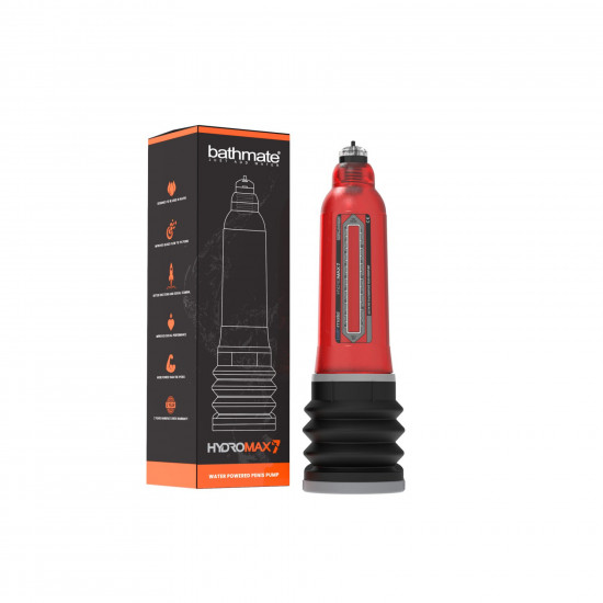Гидропомпа Bathmate Hydromax 7 Red, для члена длиной от 12,5 до 18 см, диаметр до 5 см