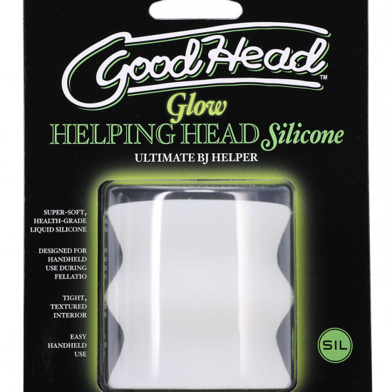 Мастурбатор Doc Johnson GoodHead - Glow Helping Head Silicone