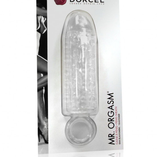 Насадка на член Dorcel Mr. Orgasm с кольцом для мошонки, ультрастимулирующий рельеф