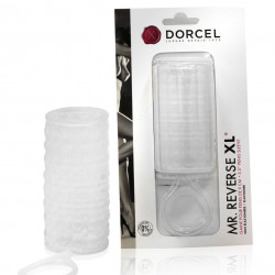 Насадка на член Dorcel Mr Reverse XL з кільцем для мошонки, стимулюючий рельєф