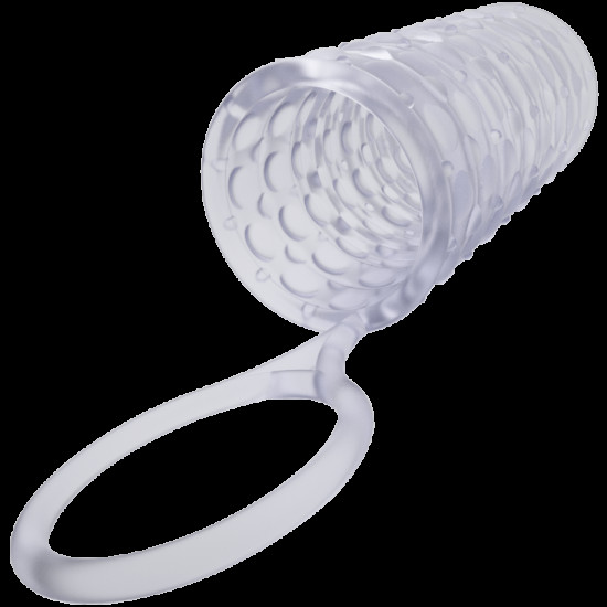 Насадка на член Dorcel Mr Reverse XL с кольцом для мошонки, стимулирующий рельеф