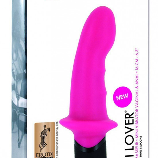 Вибратор Dorcel Mini Lover Magenta с ограничителем, для точки G и массажа простаты