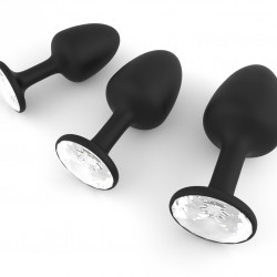 Анальна пробка Dorcel Geisha Plug Diamond M з кулькою всередині, створює вібрації, макс. діам. 3,2см