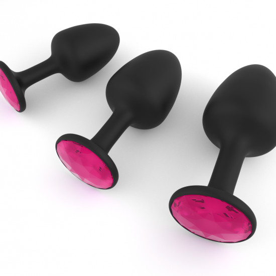 Анальная пробка Dorcel Geisha Plug Ruby M с шариком внутри, создает вибрации, макс. диаметр 3,2см