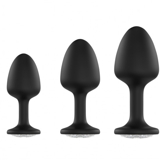 Анальная пробка Dorcel Geisha Plug Diamond L с шариком внутри, создает вибрации, макс. диаметр 4 см