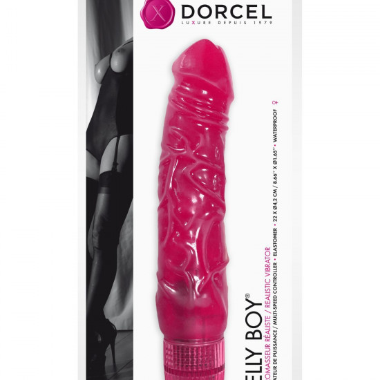 Фаллоимитатор вибратор Dorcel Jelly Boy, диаметр 4,2см ТПЕ, плавная регулировка мощности вибрации