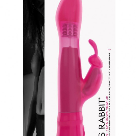 Вибратор Dorcel Furious Rabbit с вращением и  возвратно-поступательными движениями головки, вибрация