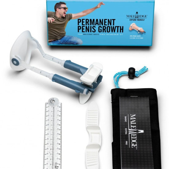 Экстендер для увеличения члена Male Edge Basic, ремешковый, масса всего 65 г, прочный пластик