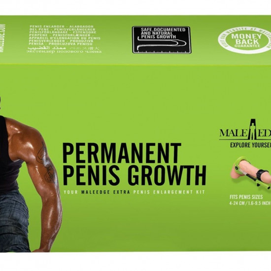 Экстендер для увеличения члена Male Edge Extra, ремешковый, масса всего 65 г, прочный пластик