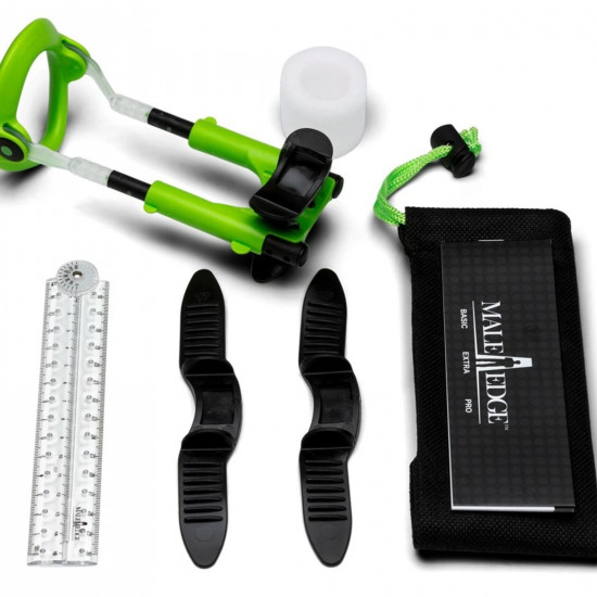 Экстендер для увеличения члена Male Edge Extra, ремешковый, масса всего 65 г, прочный пластик