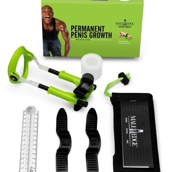 Экстендер для увеличения члена Male Edge Extra, ремешковый, масса всего 65 г, прочный пластик