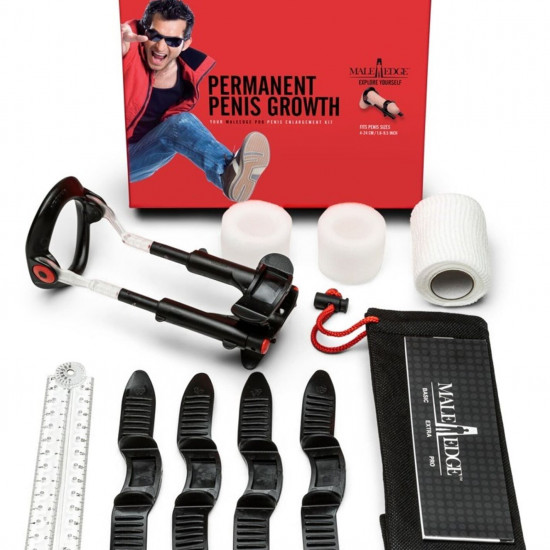 Экстендер для увеличения члена Male Edge Pro, ремешковый, масса всего 65 г, прочный пластик