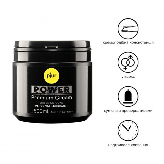 Густая смазка для фистинга и анального секса pjur POWER Premium Cream 500 мл на гибридной основе