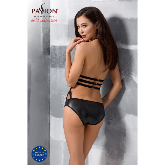 Боди монокини под латекс Passion Exclusive LAMIS BODY L/XL, black