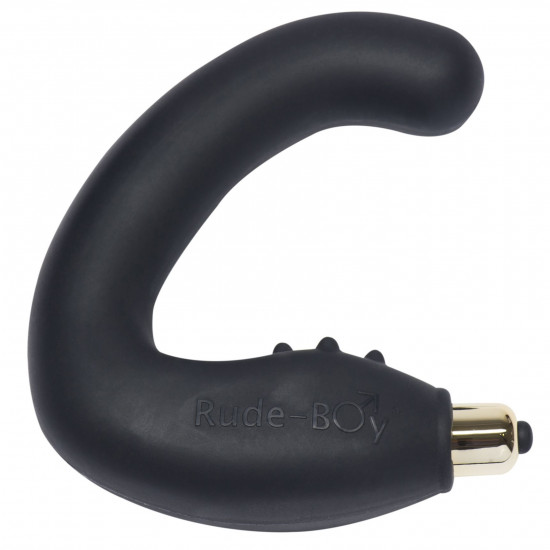 Вибромассажер простаты Rocks Off Rude-Boy Black, массаж промежности, макс диаметр 2,5см