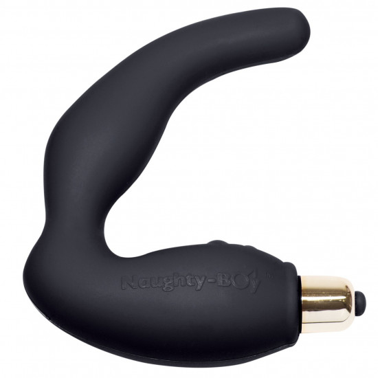 Вибромассажер простаты Rocks Off Naughty-Boy Black, массаж промежности, макс диаметр 3,5см