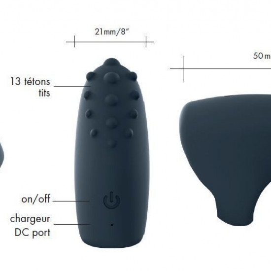 Вибратор на палец Dorcel MAGIC FINGER Black перезаряжаемый, 3 режима работы