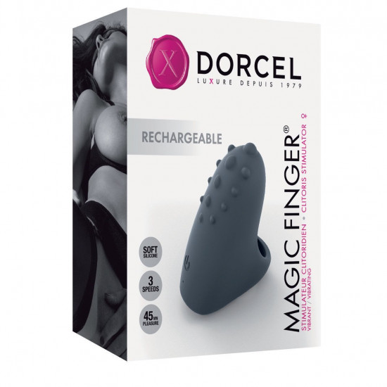 Вибратор на палец Dorcel MAGIC FINGER Black перезаряжаемый, 3 режима работы