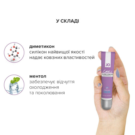 Стимулирующий гель для клитора JO CHILL COOLING (10 мл) охлаждающий