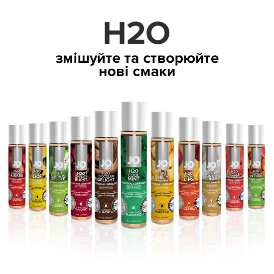 Смазка на водной основе JO H2O — Cool Mint (30 мл) без сахара, растительный глицерин