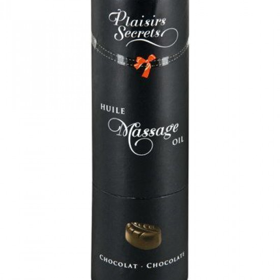 Массажное масло Plaisirs Secrets Chocolate (59 мл) с афродизиаками, съедобное, подарочная упаковка