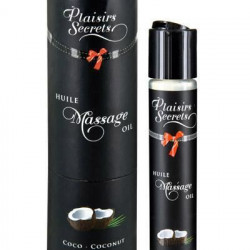 Масажна олія Plaisirs Secrets Coconut (59 мл) з афродизіаками, їстівна, подарункова упаковка