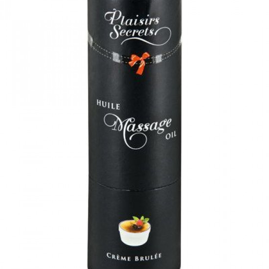 Массажное масло Plaisirs Secrets Creme Brulee (59 мл) с афродизиаками съедобное, подарочная упаковка
