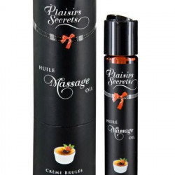 Масажна олія Plaisirs Secrets Creme Brulee (59 мл) з афродизіаками їстівна, подарункове паковання