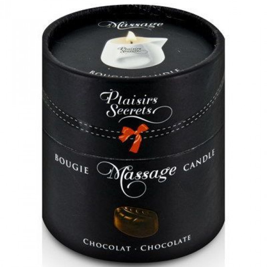 Массажная свеча Plaisirs Secrets Chocolate (80 мл) подарочная упаковка, керамический сосуд